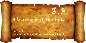 Bánhegyesi Melinda névjegykártya