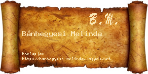 Bánhegyesi Melinda névjegykártya