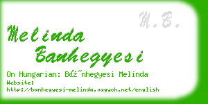 melinda banhegyesi business card